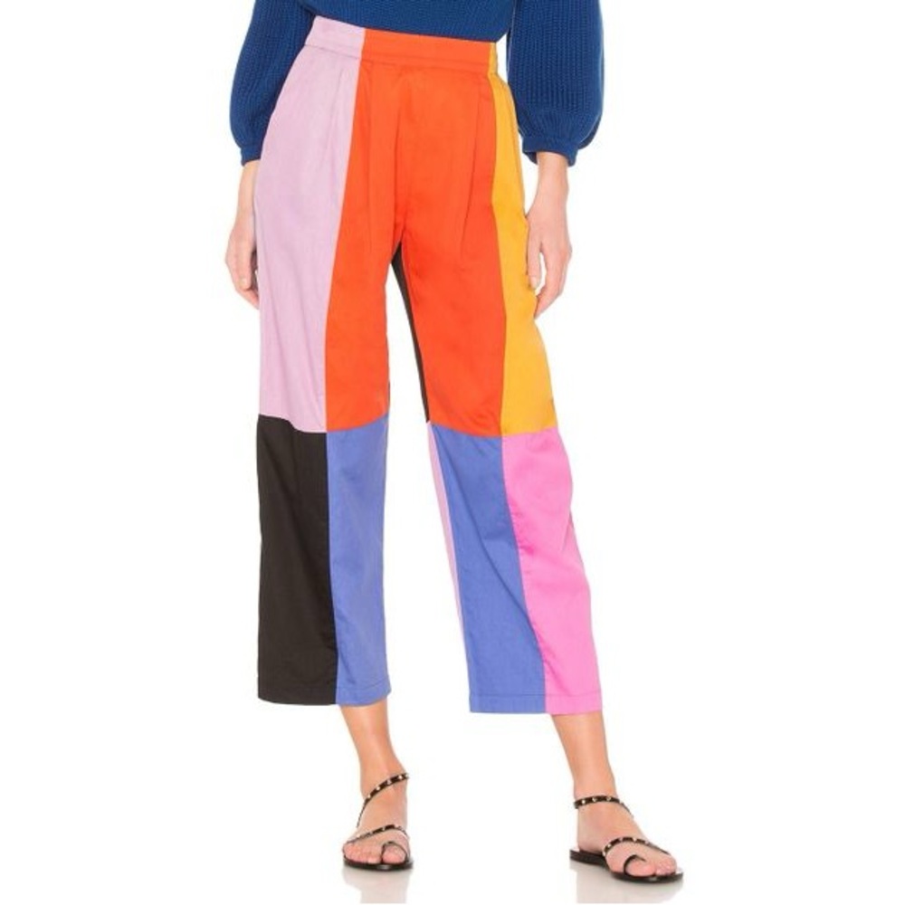 Mara Hoffman Audre Colorblock Pant in Rainbow Multi